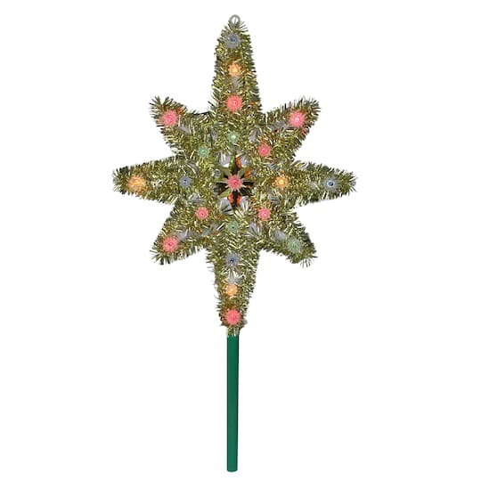 21" Lighted Gold Star of Bethlehem Christmas Tree Topper - Multicolor Lights By Northlight | Michaels®